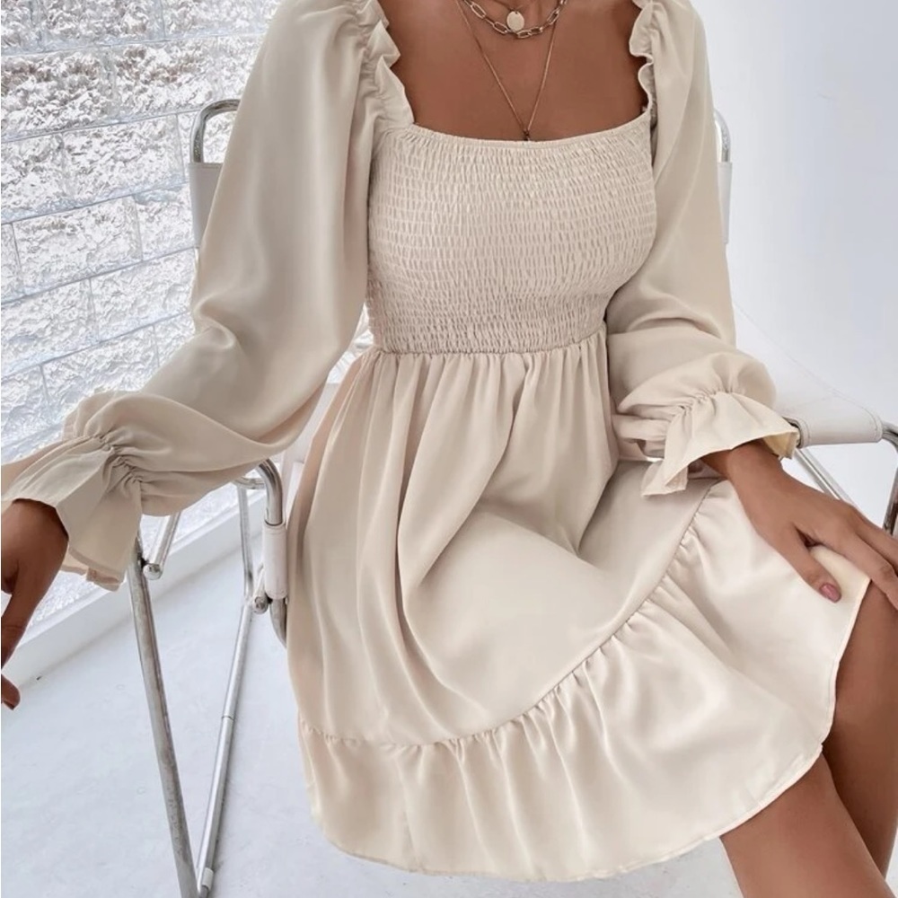 New Square Neck long sleeve Dress - Picture 4 of 6